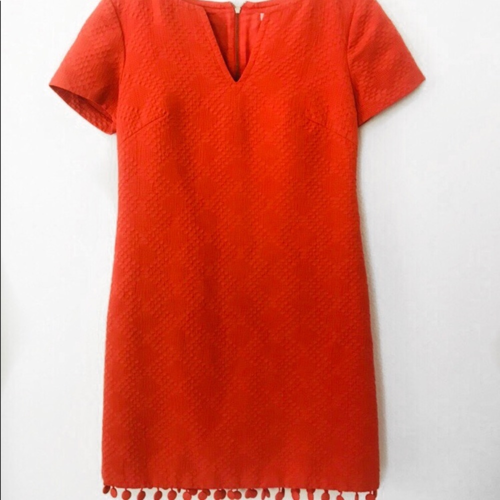 Trina Turk | Orange Pom Pom Dress